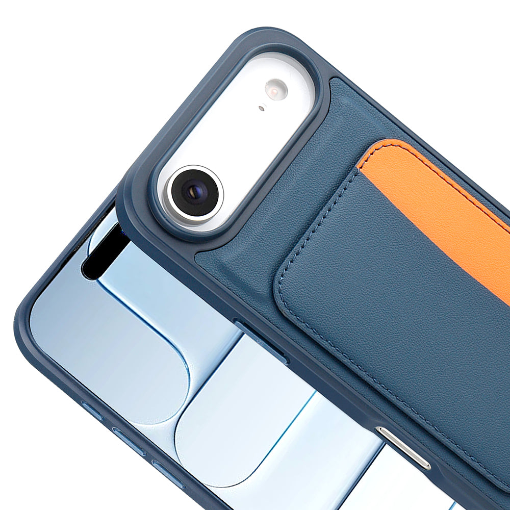 Apple iPhone 17 Air Kılıf Kartlıklı Zore X-Kart Silikon Kapak Kahverengi