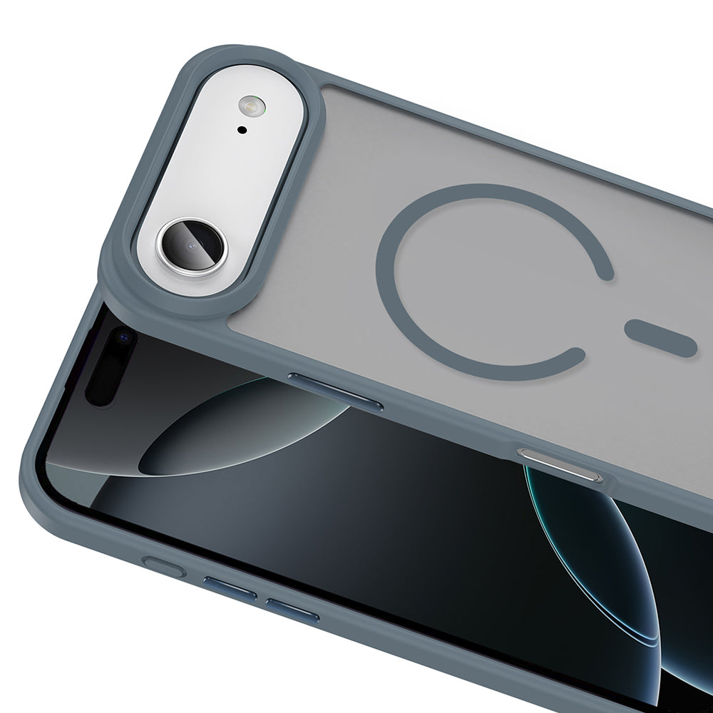 Apple iPhone 17 Air Kılıf M-safe Şarj Özellikli Mat Arka Yüzey Zore Sio Kapak Desert Titanyum