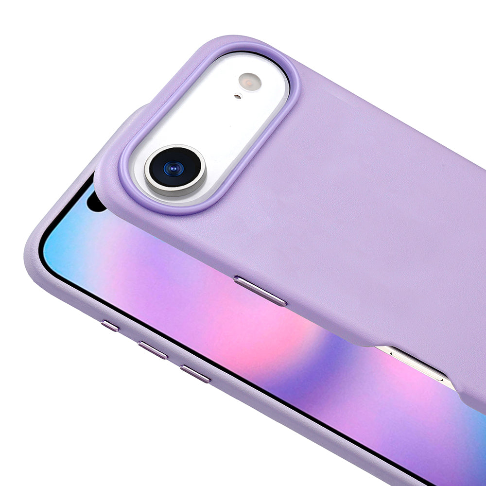 Apple iPhone 17 Air Kılıf M-safe Şarj Özellikli PU Deri Görünümlü Zore Kupra Kapak Turuncu