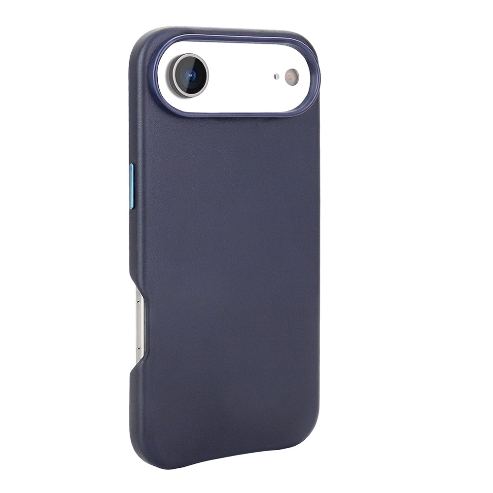 Apple iPhone 17 Air Kılıf M-safe Şarj Özellikli PU Deri Görünümlü Zore Kupra Kapak Mor