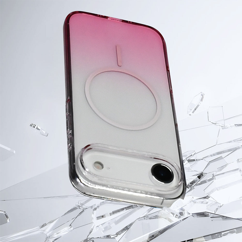 Apple iPhone 17 Air Kılıf M-Safe Şarj Özellikli Zore Septik Silikon Kapak Pembe