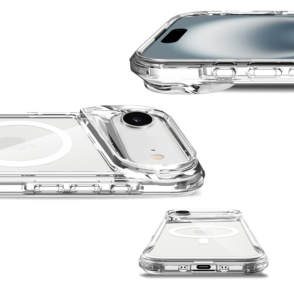 Apple iPhone 17 Air Kılıf Zore M-safe Şarj Özellikli T-Max M-safe Kapak Şeffaf