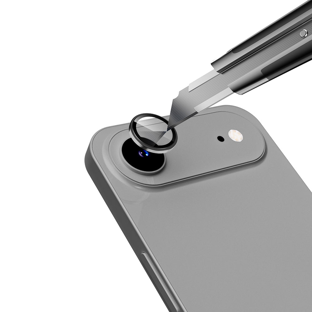 Apple iPhone 17 Air Zore Mikro Kamera Lens Koruyucu Gri