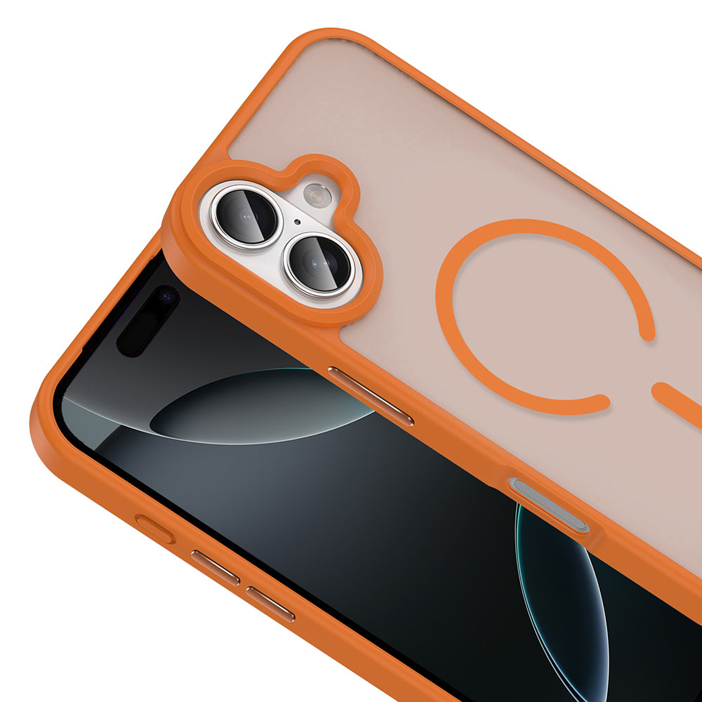 Apple iPhone 17 Kılıf M-safe Şarj Özellikli Mat Arka Yüzey Zore Sio Kapak Desert Titanyum