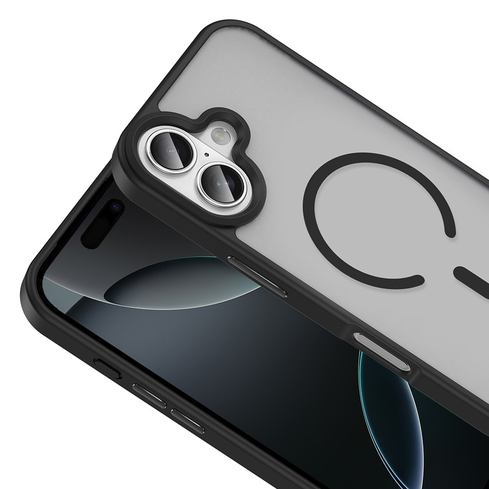 Apple iPhone 17 Kılıf M-safe Şarj Özellikli Mat Arka Yüzey Zore Sio Kapak Gri