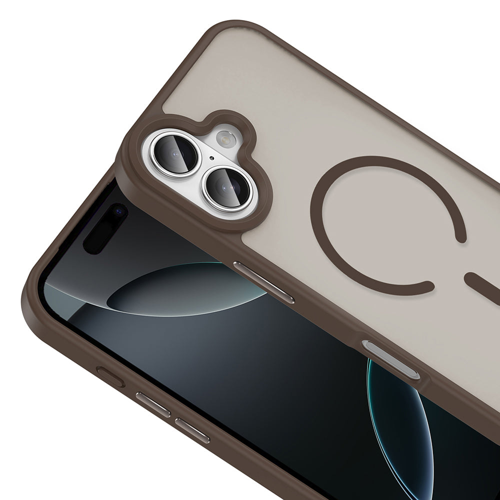 Apple iPhone 17 Kılıf M-safe Şarj Özellikli Mat Arka Yüzey Zore Sio Kapak Lacivert