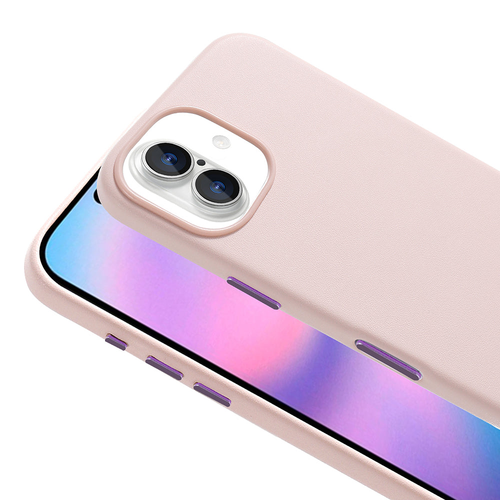 Apple iPhone 17 Kılıf M-safe Şarj Özellikli PU Deri Görünümlü Zore Kupra Kapak Mor