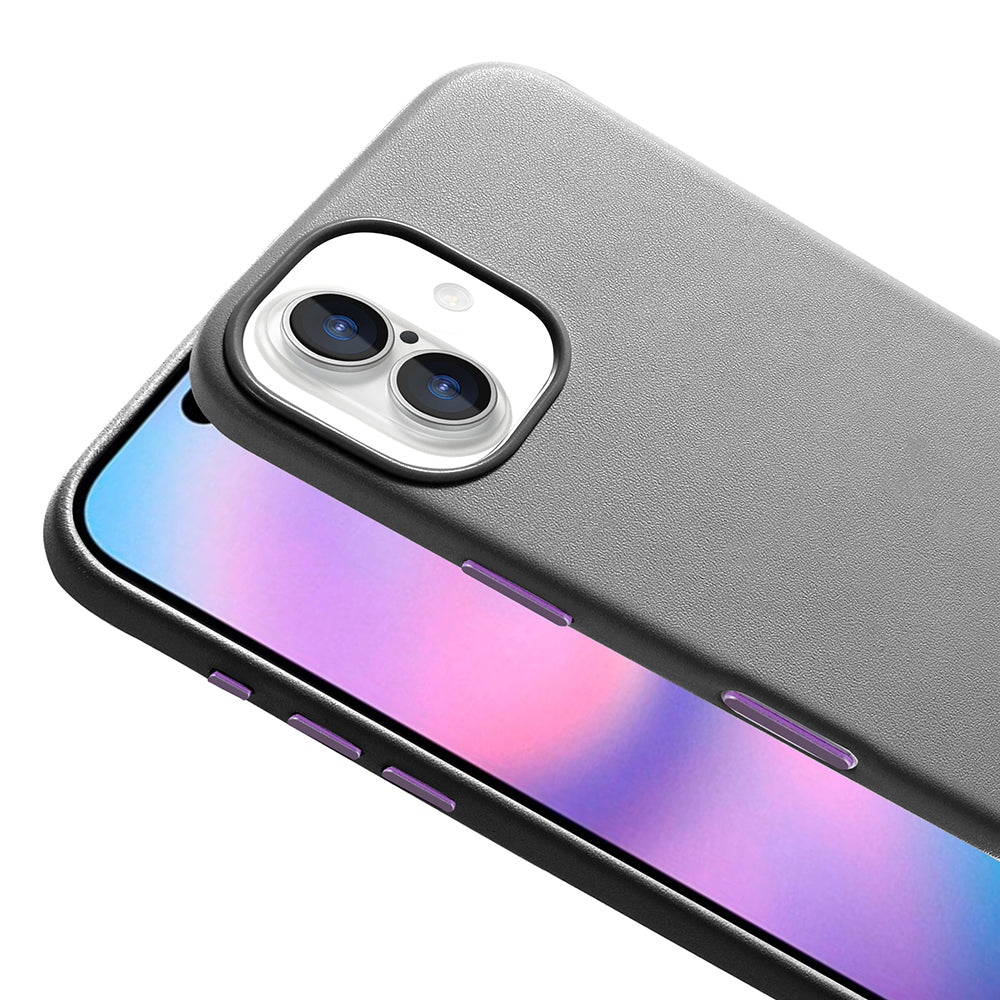 Apple iPhone 17 Kılıf M-safe Şarj Özellikli PU Deri Görünümlü Zore Kupra Kapak Pembe