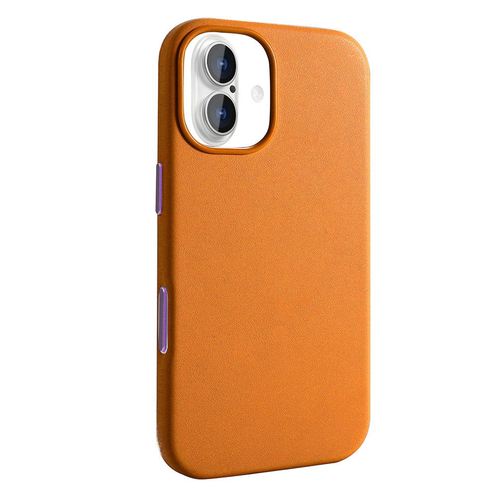 Apple iPhone 17 Kılıf M-safe Şarj Özellikli PU Deri Görünümlü Zore Kupra Kapak Pembe