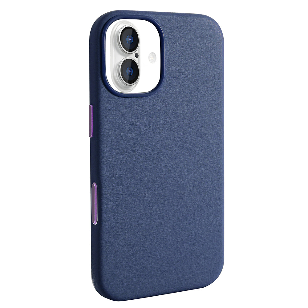 Apple iPhone 17 Kılıf M-safe Şarj Özellikli PU Deri Görünümlü Zore Kupra Kapak Pembe