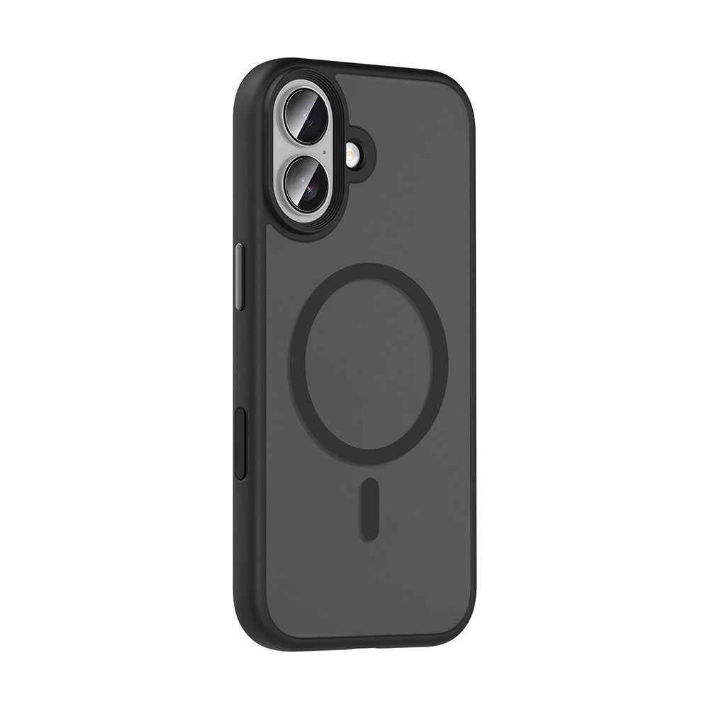 Apple iPhone 17 Kılıf Mat Arka Yüzey Wireless Şarj Özellikli Zore Flet M-safe Kapak Desert Titanyum