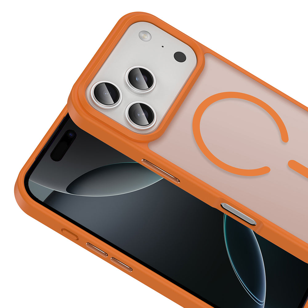 Apple iPhone 17 Pro Kılıf M-safe Şarj Özellikli Mat Arka Yüzey Zore Sio Kapak Siyah