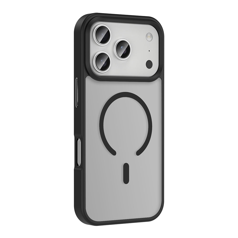 Apple iPhone 17 Pro Kılıf M-safe Şarj Özellikli Mat Arka Yüzey Zore Sio Kapak Gri