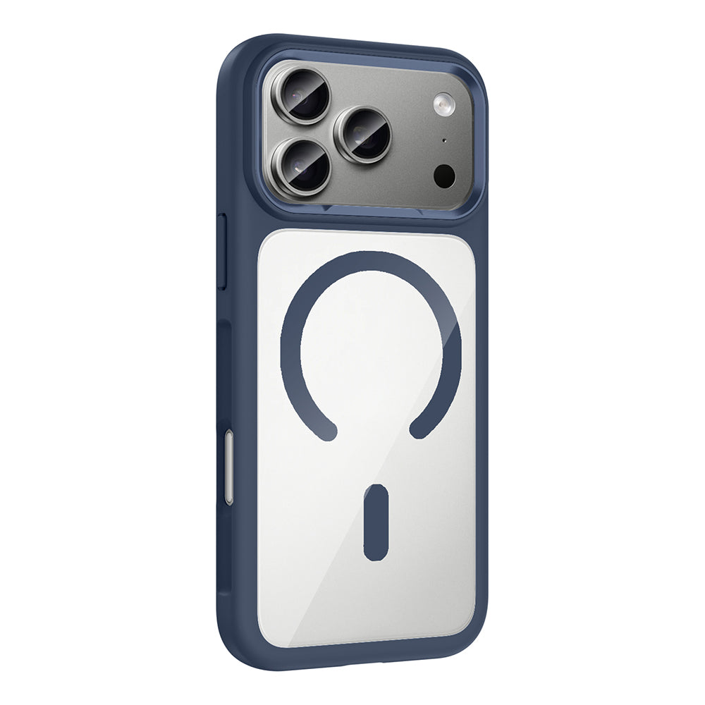 Apple iPhone 17 Pro Kılıf M-Safe Şarj Özellikli Metal Kamera Çerçeveli Zore Tiko Kapak Turuncu