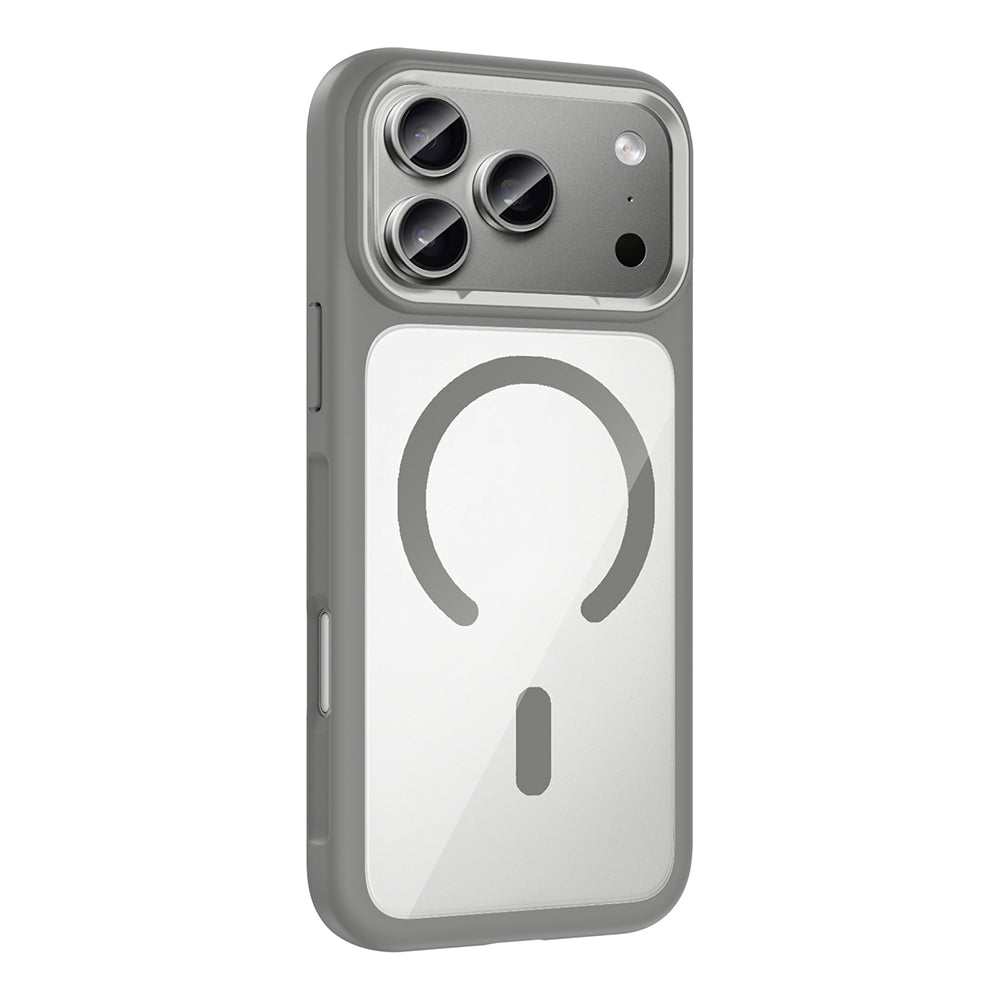 Apple iPhone 17 Pro Kılıf M-Safe Şarj Özellikli Metal Kamera Çerçeveli Zore Tiko Kapak Siyah