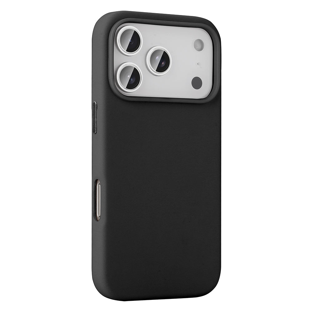 Apple iPhone 17 Pro Kılıf M-safe Şarj Özellikli PU Deri Görünümlü Zore Kupra Kapak Turuncu