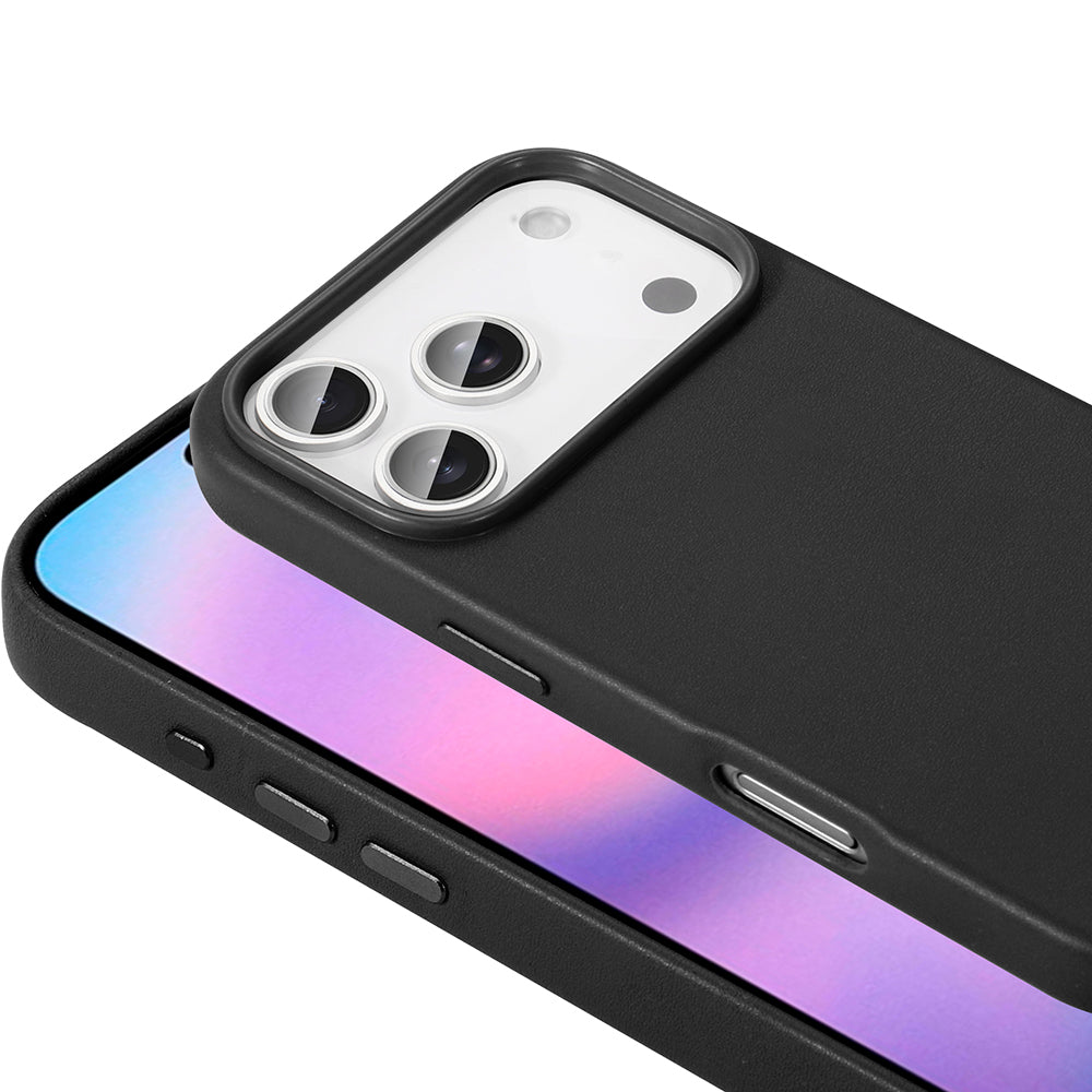 Apple iPhone 17 Pro Kılıf M-safe Şarj Özellikli PU Deri Görünümlü Zore Kupra Kapak Pembe