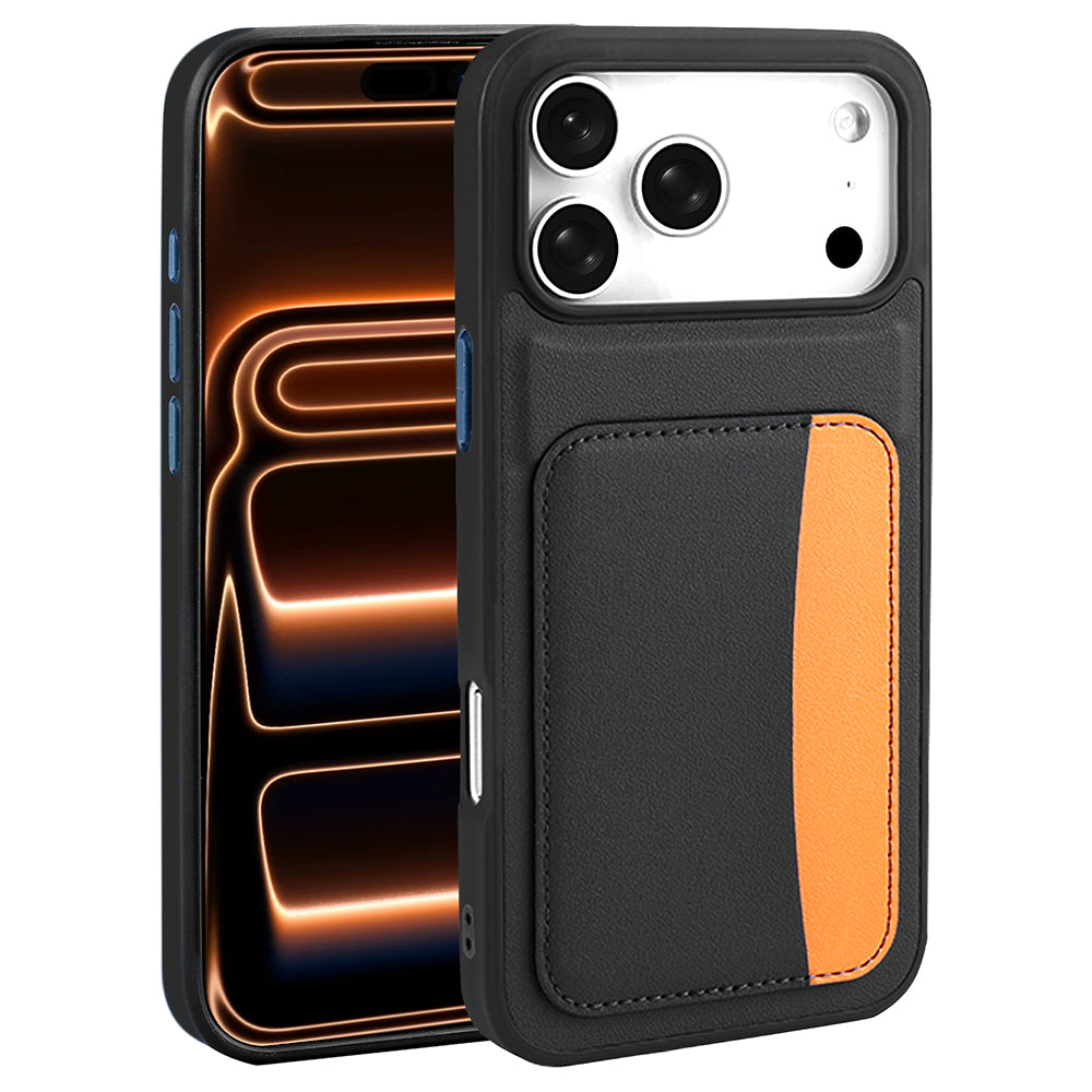 Apple iPhone 17 Pro Max Kılıf Kartlıklı Zore X-Kart Silikon Kapak Koyu Gri