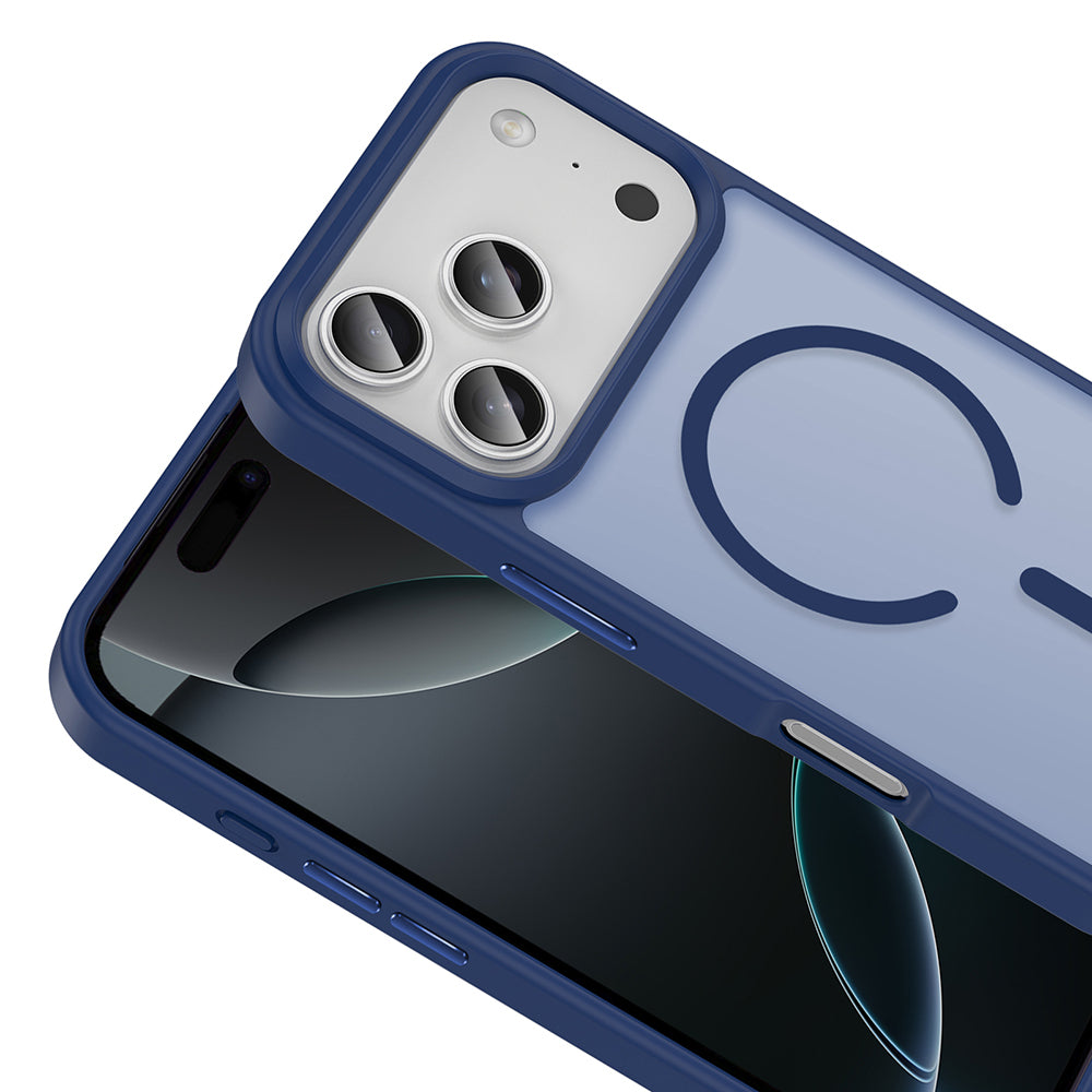 Apple iPhone 17 Pro Max Kılıf M-safe Şarj Özellikli Mat Arka Yüzey Zore Sio Kapak Gri