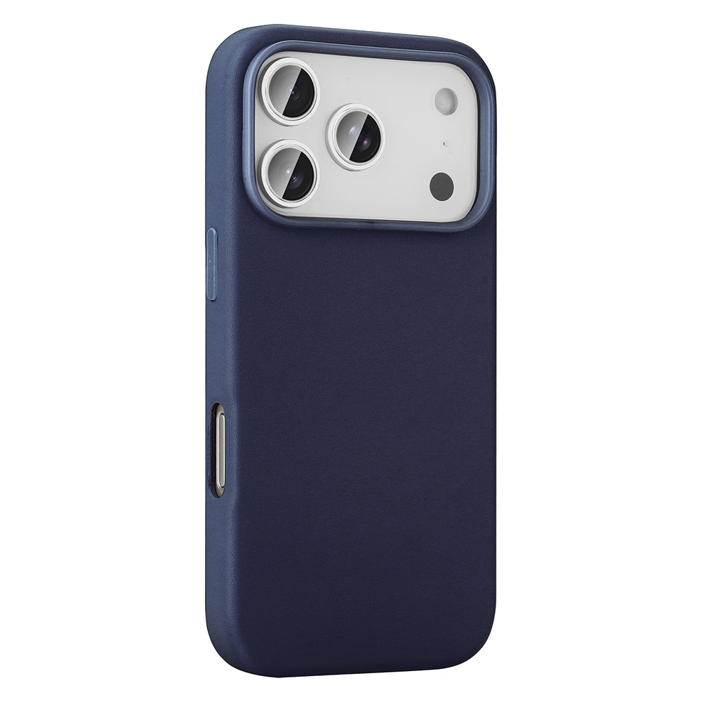 Apple iPhone 17 Pro Max Kılıf M-safe Şarj Özellikli PU Deri Görünümlü Zore Kupra Kapak Turuncu