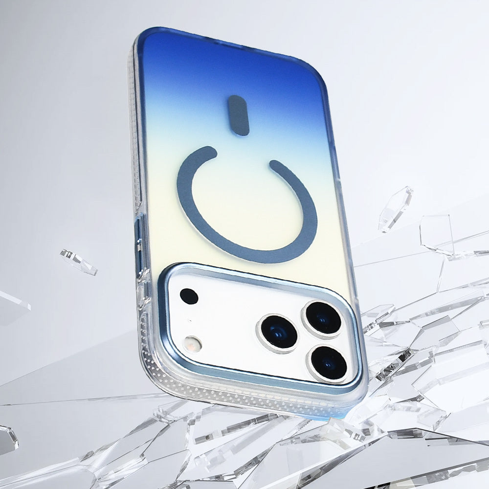 Apple iPhone 17 Pro Max Kılıf M-safe Şarj Özellikli Transparan Renk Geçişli Zore Toros Kapak Siyah