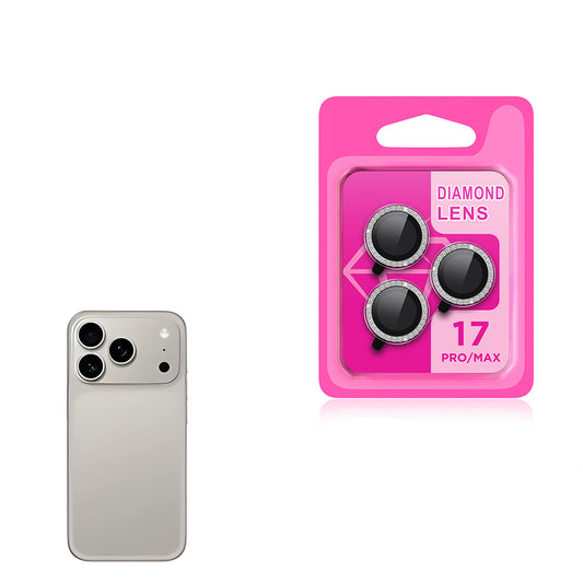 Apple iPhone 17 Pro Max Zore CL-06 Kamera Lens Koruyucu Titanyum-Gri