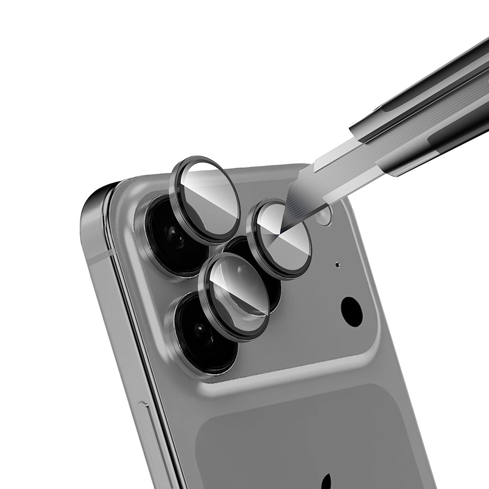 Apple iPhone 17 Pro Zore Mikro Kamera Lens Koruyucu Gri