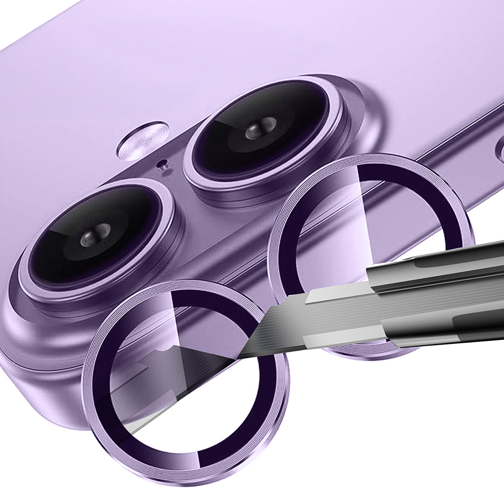 Apple iPhone 17 Zore Mikro Kamera Lens Koruyucu Açık Mor