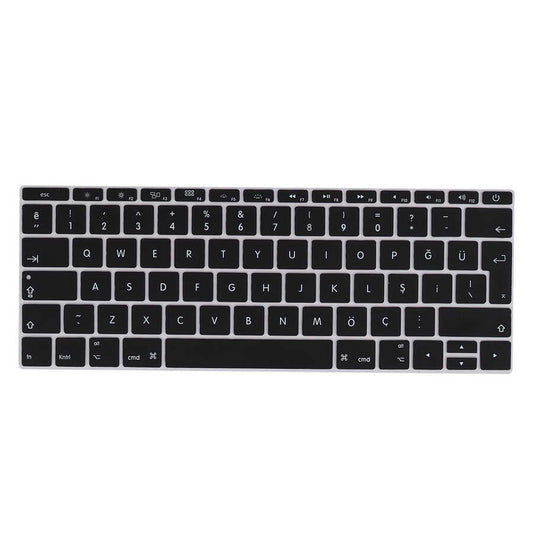 Apple Macbook 13.3' New Pro A1708 Zore Klavye Koruyucu Silikon Ped Siyah