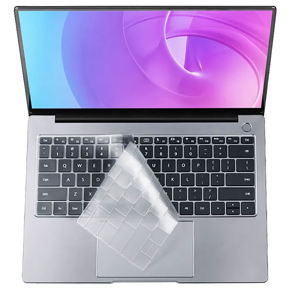 Apple Macbook 13.6&prime; Air 2024 M2 A2681 Zore Klavye Koruyucu Transparan Buzlu Silikon Ped Renksiz