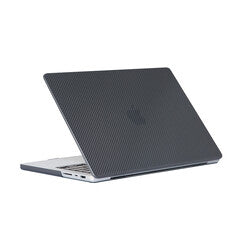 Apple Macbook Pro 16.2 2023 A2780 Zore MSoft Carbon Fiber Tasarımlı Kapak Siyah