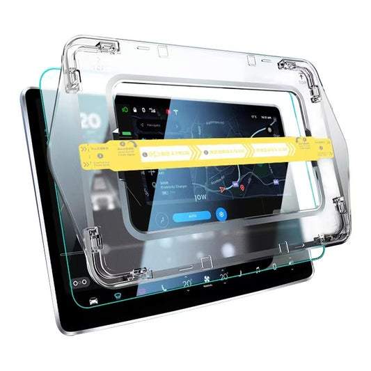 BYD 15.6 inç Araç Multimedya Ekran Koruyucu Uygulama Aparatlı Zore Premium Temperli Cam Ekran Koruyucu Şeffaf