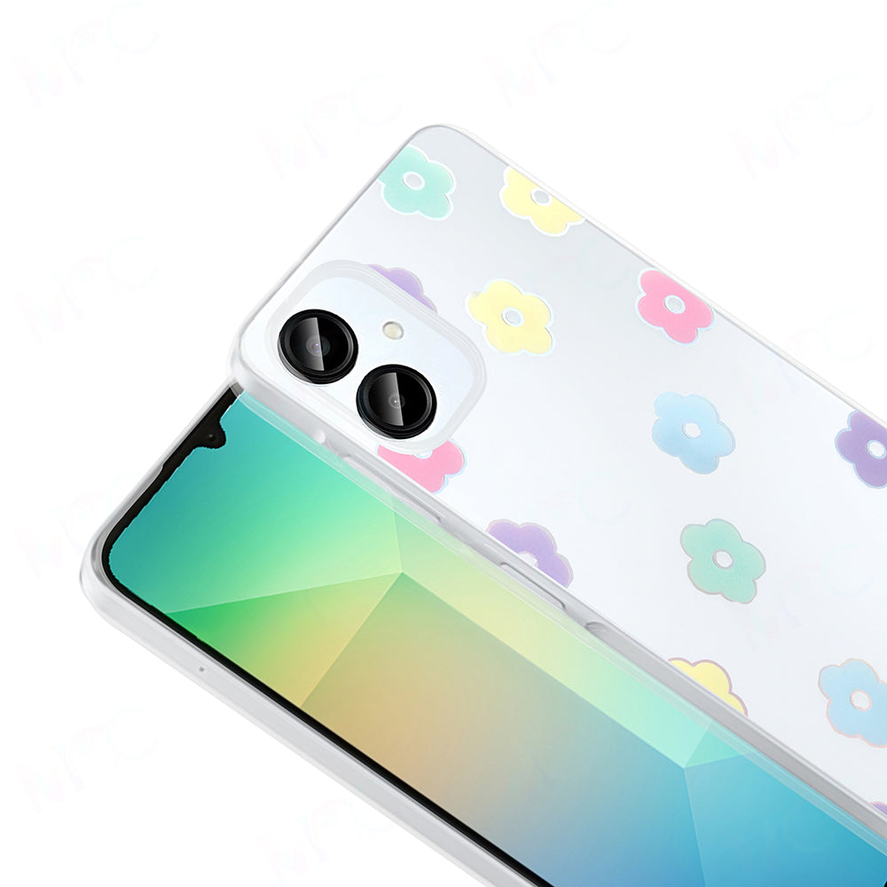 Galaxy A06 Kılıf Şeffaf Figürlü Zore Folk Sert Kapak Kalp