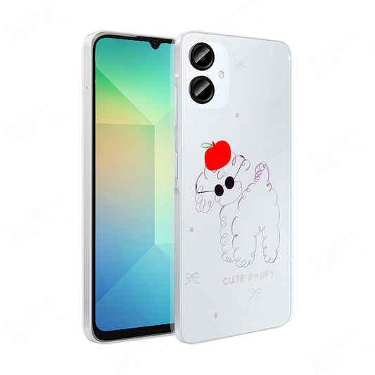 Galaxy A06 Kılıf Şeffaf Figürlü Zore Folk Sert Kapak Sevimli Köpek