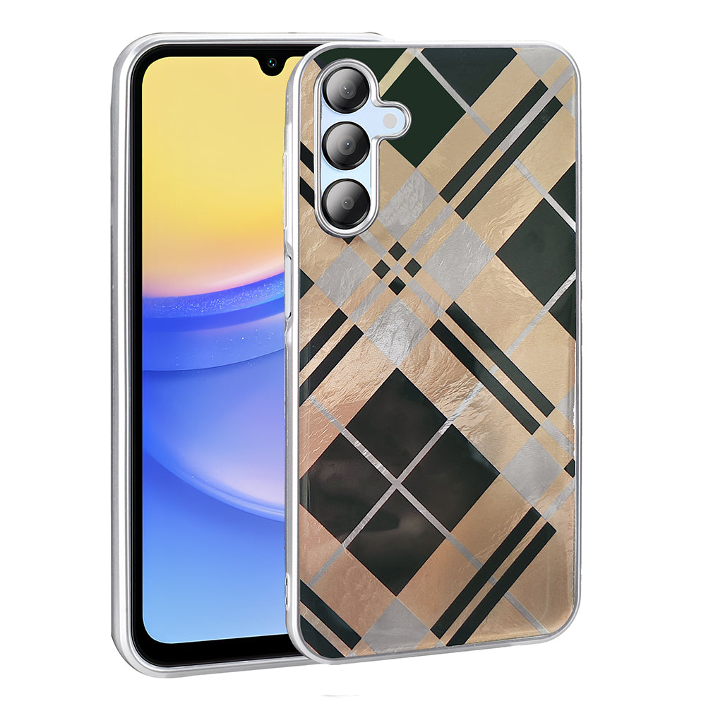 Galaxy A15 Kılıf Desenli Zore Mep Kapak Gold Leopar
