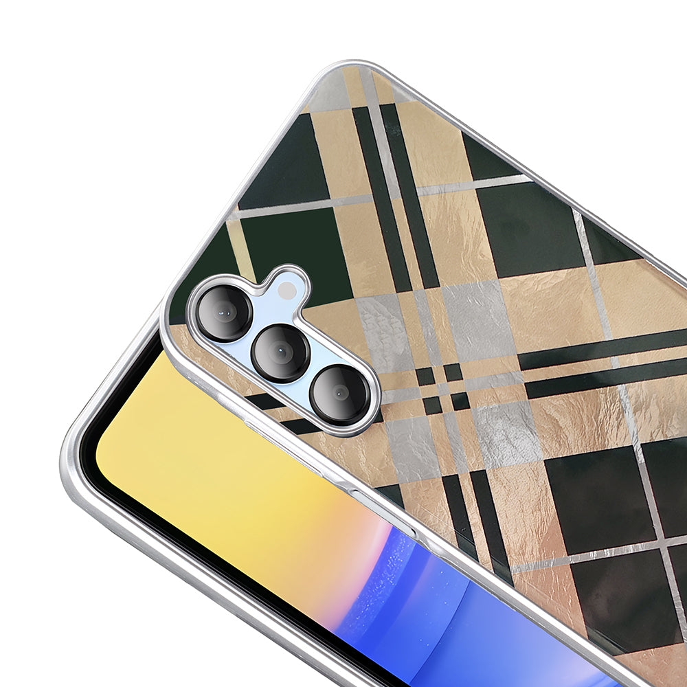 Galaxy A15 Kılıf Desenli Zore Mep Kapak Gold Leopar