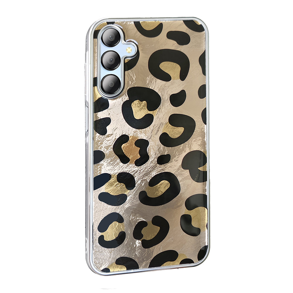 Galaxy A15 Kılıf Desenli Zore Mep Kapak Gri Leopar