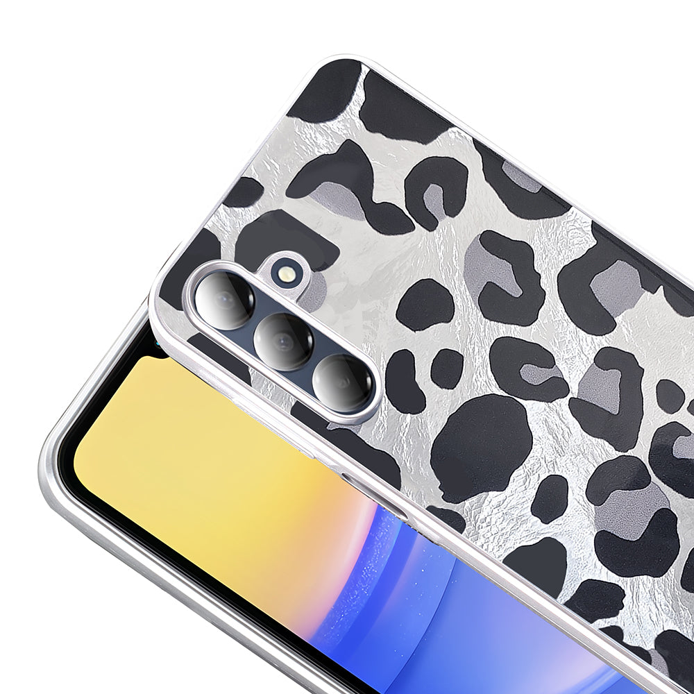 Galaxy A16 Kılıf Desenli Zore Mep Kapak Gri Leopar