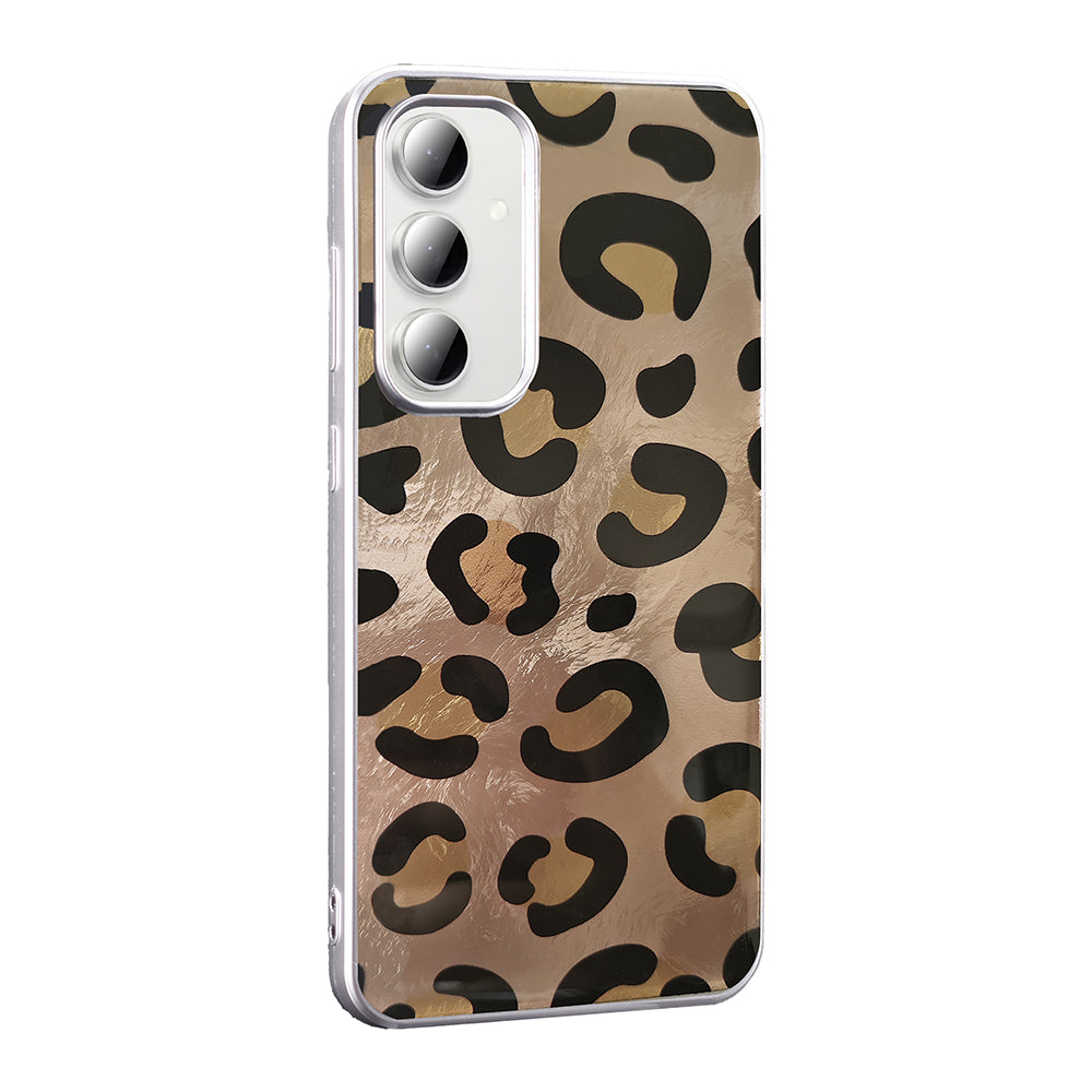 Galaxy A25 Kılıf Desenli Zore Mep Kapak Gold Leopar