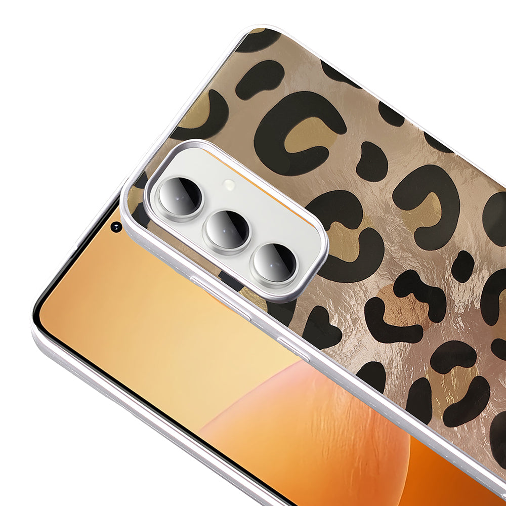 Galaxy A25 Kılıf Desenli Zore Mep Kapak Gri Leopar