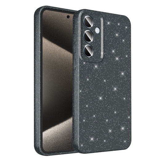 Galaxy A25 Kılıf Kamera Korumalı Simli Lüks Zore Koton Kapak Gri