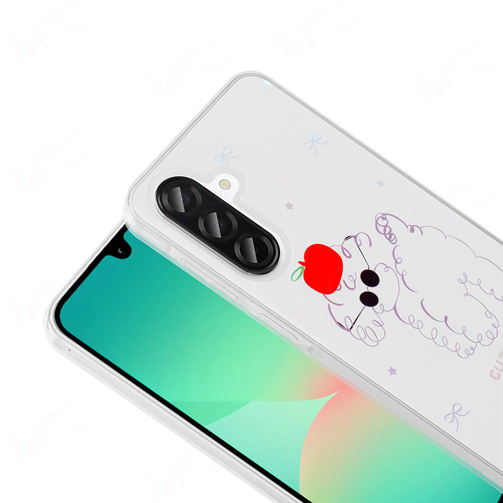 Galaxy A26 Kılıf Şeffaf Figürlü Zore Folk Sert Kapak Papatya