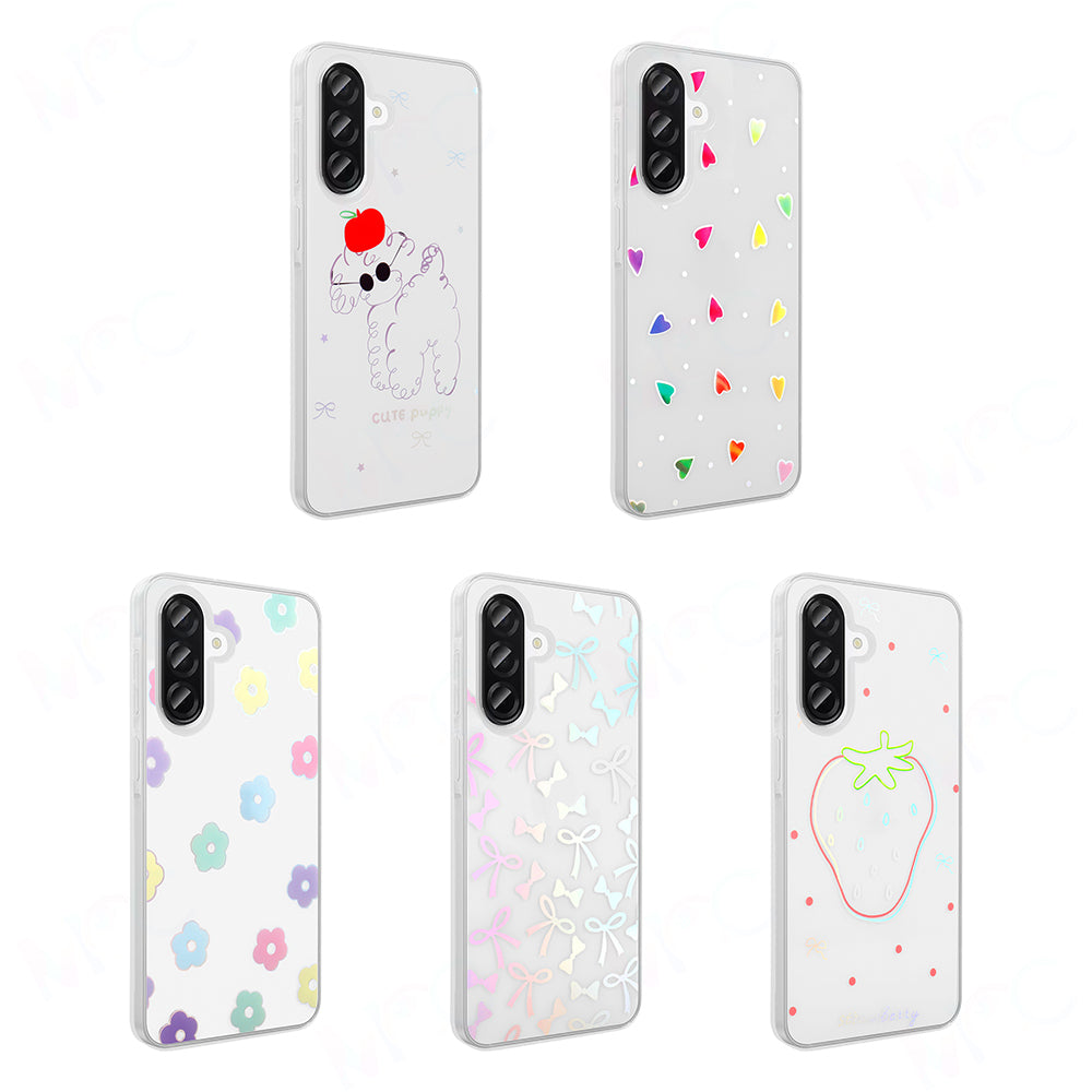 Galaxy A26 Kılıf Şeffaf Figürlü Zore Folk Sert Kapak Fiyonk