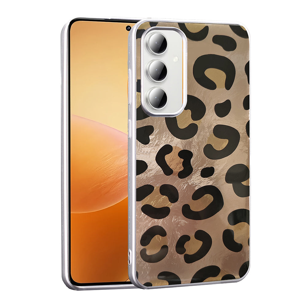 Galaxy A55 Kılıf Desenli Zore Mep Kapak Gold Leopar