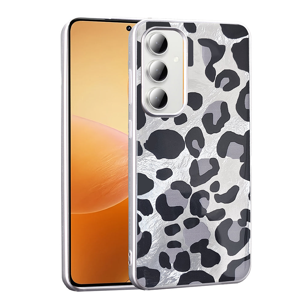 Galaxy A55 Kılıf Desenli Zore Mep Kapak Gri Leopar