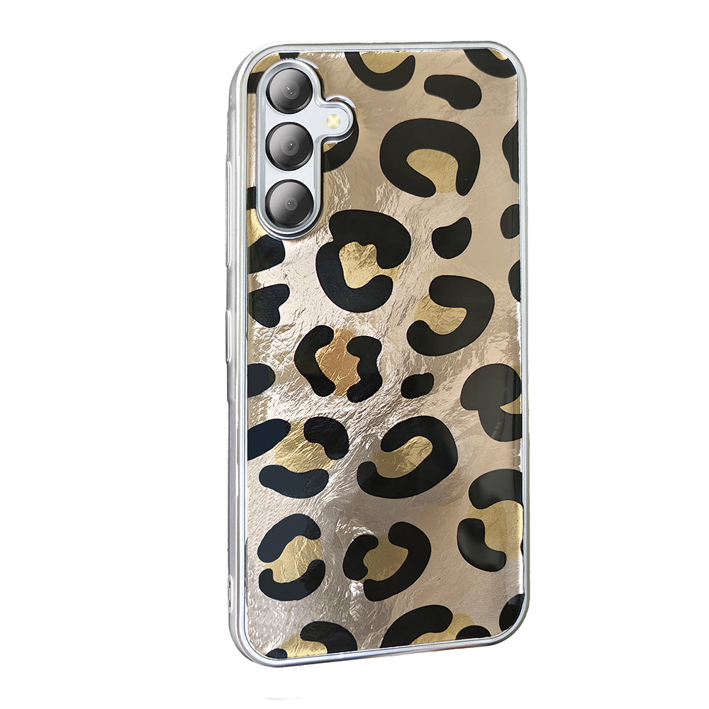 Galaxy A56 Kılıf Desenli Zore Mep Kapak Gri Leopar