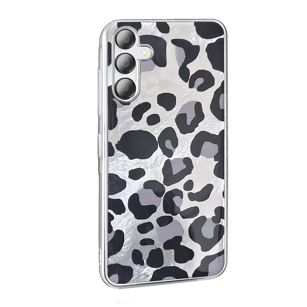 Galaxy A56 Kılıf Desenli Zore Mep Kapak Gri Leopar
