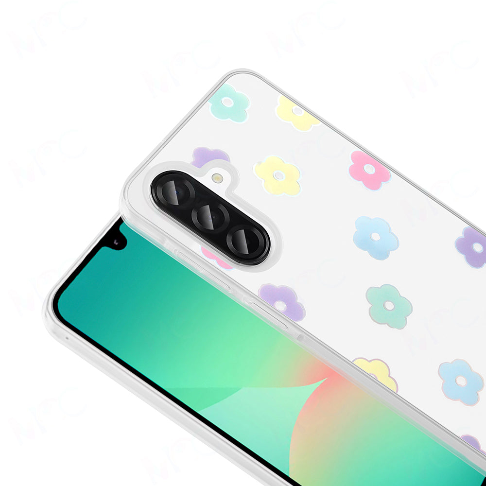 Galaxy A56 Kılıf Şeffaf Figürlü Zore Folk Sert Kapak Çilek