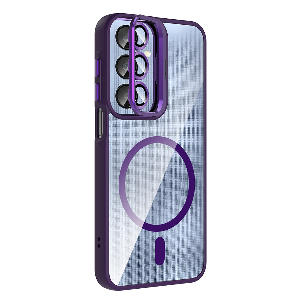 Galaxy A56 Kılıf Standlı ve Kamera Lens Hediyeli Zore Etro Kapak Siyah