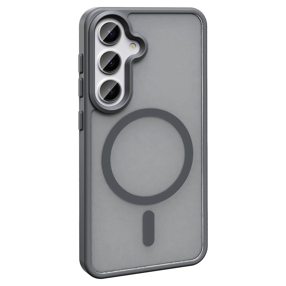 Galaxy S23 FE Kılıf Magsafe Şarj Özellikli Mat Arka Yüzey Zore Sio Kapak Gri